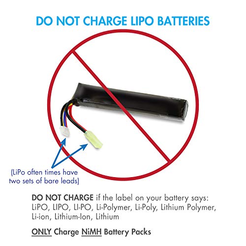 9.6V 1600mAh NiMH Battery Pack & Smart Charger for Airsoft Guns