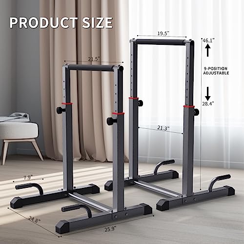 Adjustable Dip Bar Station - Heavy-Duty, 1200lbs Capacity
