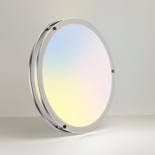 libtit 13-Inch Flush Mount Ceiling Lights, Dimmable 3000K-6500K Adjustable LED Ceiling Light, 24W Round Slim Light Fixture, Brushed Nickel for Kitchen, Bedroom, Bathroom, Hallway-1 Pack