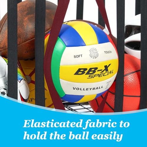 Sports Equipment Organizer with Wheels - Ball Storage Rack