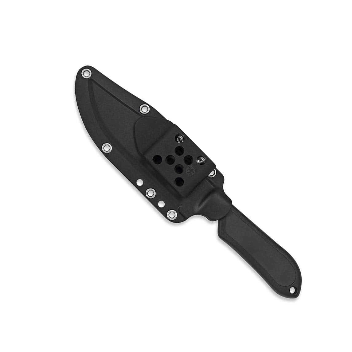 Spyderco Perrin Street Bowie Fixed Blade Utility Knife with 5.05" VG-10 Steel Black Blade and Premium Injection-Molded Polymer Sheath - Everyday Carry - PlainEdge - FB04PBB