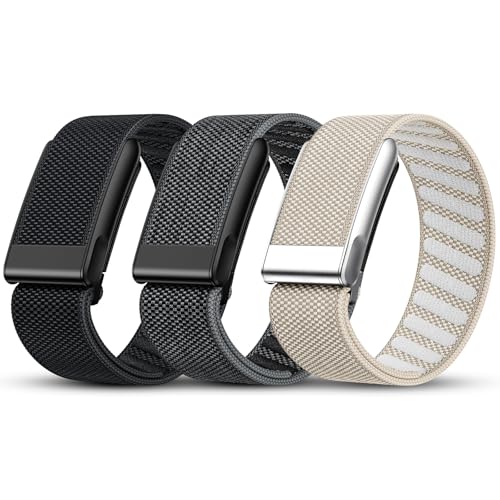 Nylon Sport Band for WHOOP 5.0, One, Peak & Life - 3 Pack Black/Graphite/Dune