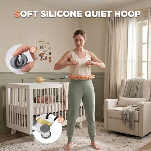 Weighted Fitness Hoop - Detachable 47 Inch Silent Hula - Orange