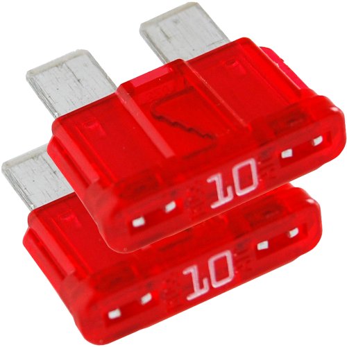 ATO/ATC Fast-Acting Blade Fuses for Automotive Circuits - 10A, 2 Pack