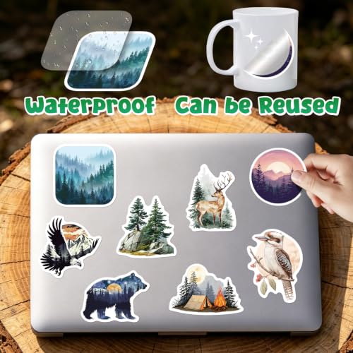 102 Pcs Forest Stickers - Adventure Aesthetic Outdoor Decor - New Forest
