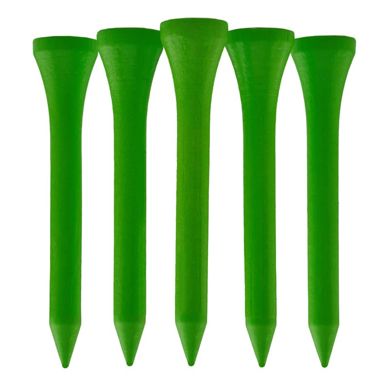 Bamboo Golf Tees - 100 Pack - 54mm Neon Green