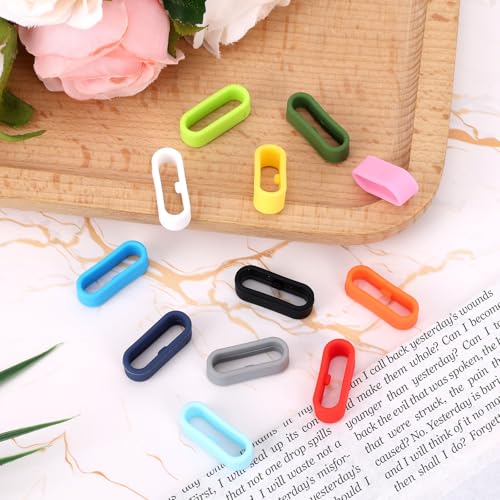 Silicone Strap Rings for Magic Band - 12 Pack Multi-Color Set