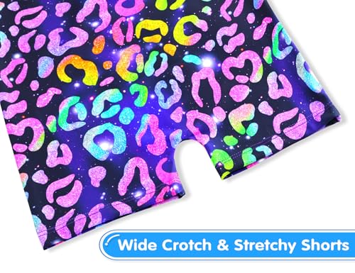 Sleeveless Gymnastics Leotard for Girls 6-7 Years - Colorful Leopard