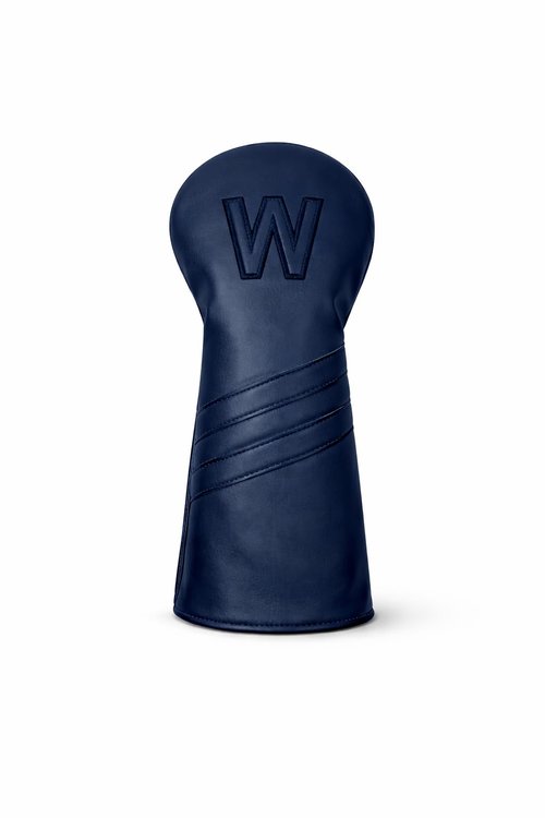 Leather Golf Headcovers Set of 3 – Driver (1), Fairway Wood (W) & Hybrid (H) – Premium Retro PU Leather Golf Club Head Covers – Fits 460cc – Detroit Golf Co.