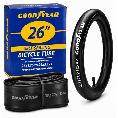 Goodyear 26x1.75/2.127 Butyl Inner Tube with Schrader Valve for Road MTB