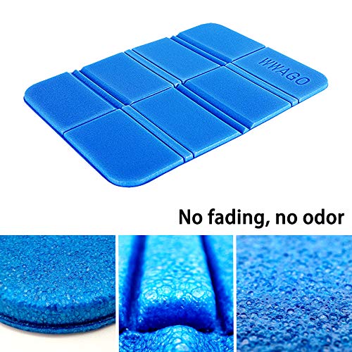 Inheming 2PCS Foldable Ultralight Camping Cushion Seat, Onesize Portable Waterproof Foam Pad