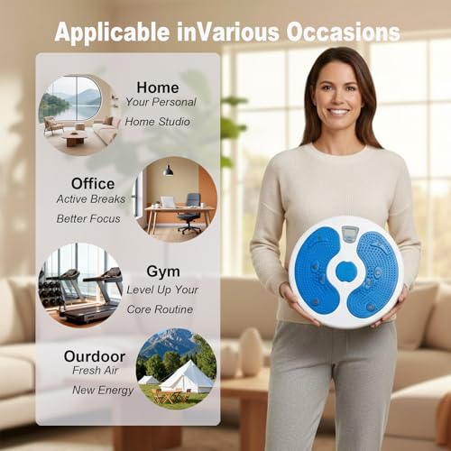 Waist Twister Disc with Digital Counter - Core Trainer Board, Blue