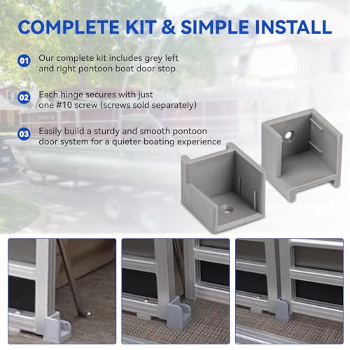 Pontoon Boat Door Holder - Anti-Rattle Stop Kit for 1-1/4" Tubing