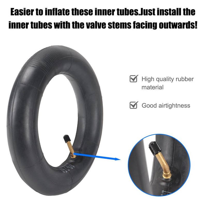 CMIYETO 10x2.50 Tire and 2x Inner Tube Set for 6" RIM (Not 10" Rim) Scooter Wheels 36v 48v 400w 500w 800w Hub Motor for Smart Self Balancing Electric Scooters Hover Board