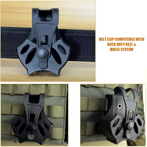 Polymer Handcuff Case for Law Enforcement, Fits ASP & Hinged Cuffs, MOLLE Belt Clip, Black