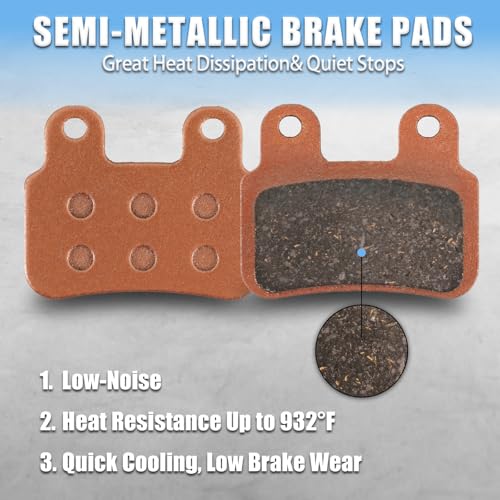 CMTOTWO Semi-Metallic Brake Pads for Ebike Ridstar Q20 Q20 Pro H26 Pro 2 Pair