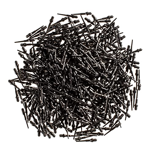 Soft Tip Dart Points - Tufflex II 2BA Thread - Black, 500 Pack