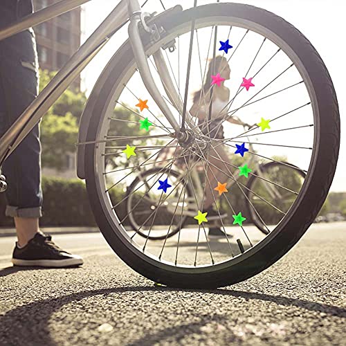 36-Piece Star Bike Spoke Beads - Colorful Plastic Bicycle Wheel Decorations
