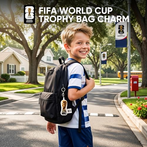 FIFA 2026 World Cup Trophy Plush Backpack Charm - 4.7 Inch Soccer Pendant