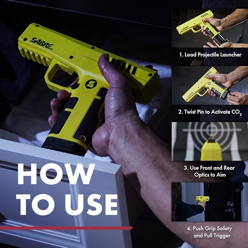 Home Defense Projectile Launcher Kit - Large Size with 7 Impact Projectiles