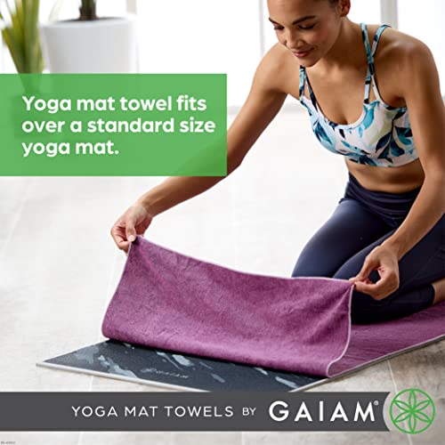 Non-Slip Microfiber Yoga Mat Towel - Heron Lilac, 68"x24"
