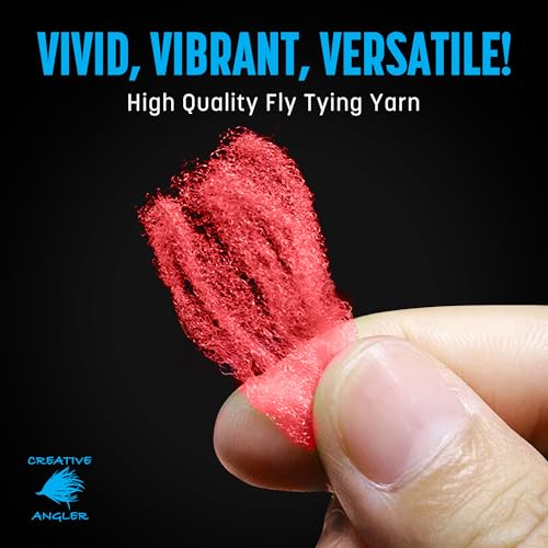 Creative Angler White Float Poly Yarn - Synthetic Fly Tying Material, Moisture-Resistant, 3 Yards