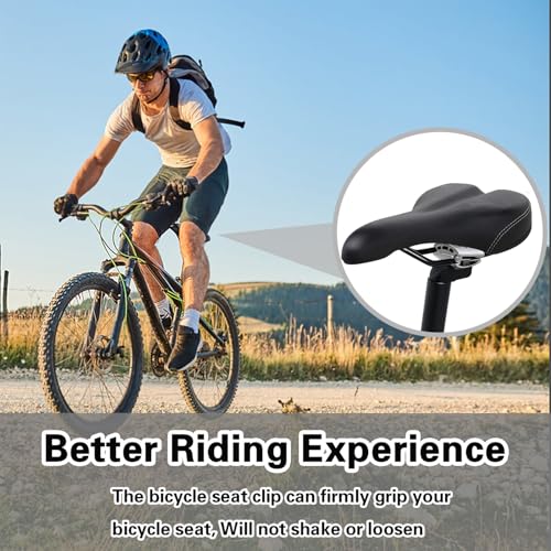 Aluminum Alloy Bike Seat Clamp - Universal Bicycle Seat Post Replacement for Mountain Bikes