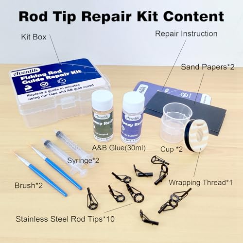 Fishing Rod Tip Repair Kit - 10pcs Complete Accessories