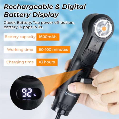 Brarvagur Black Portable Travel Bidet with 1600mAh Rechargeable Battery & 2.5L Tank