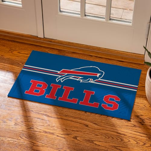 NFL Entrance Doormat - Buffalo Bills Cross Hatch - 28 x 16 Inches