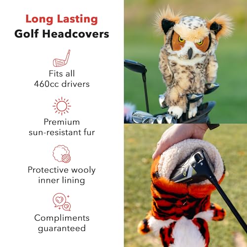 Daphne's Headcovers Owl Driver Golf Headcover - Premium, Stylish Club Protector for Men & Women