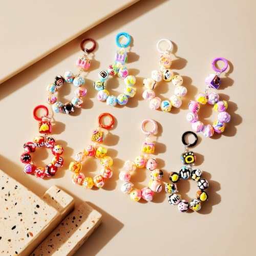 Colorful Carabiner Clip Set - 48Pcs Round Keychain Rings