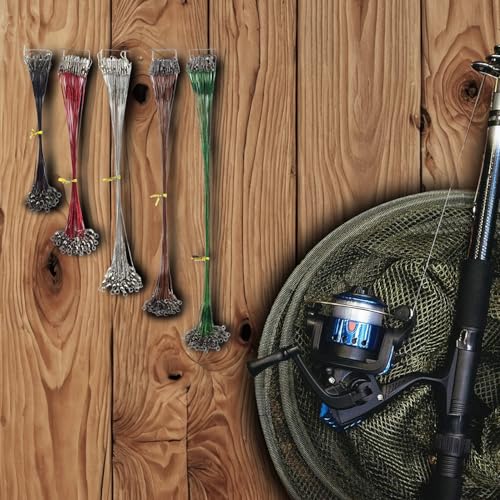 Heavy Duty Stainless Steel Fishing Wire Leaders - 100pcs 7in/8in/9in/10in/11in (31LB)