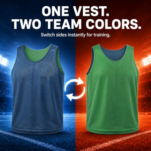 Reversible Training Vests for Soccer and Basketball | Adult & Youth