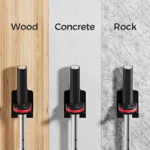 Barbell Wall Holder for Garage Gym - Black 1 Hook, Space Saving