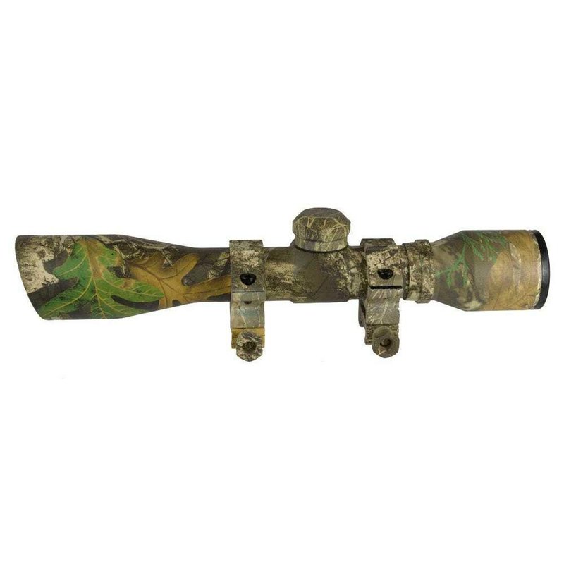 TRUGLO 4x32mm Compact Crossbow Scope with Scope Rings Included| BDC/Rangefinder, Realtree APG
