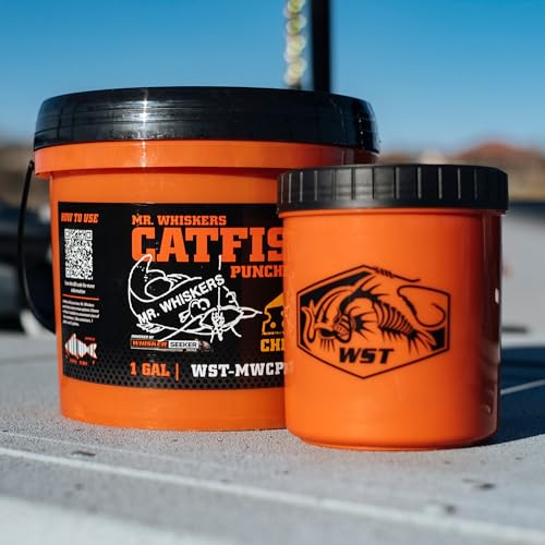 Mr. Whiskers Catfish Punch Bait – Cheese, 1 Gallon by Whisker Seeker
