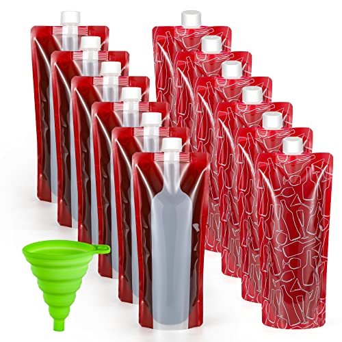 Foldable 750ml Wine Bag - Portable Reusable Leak-Proof Wine Carrier 12 Pack
