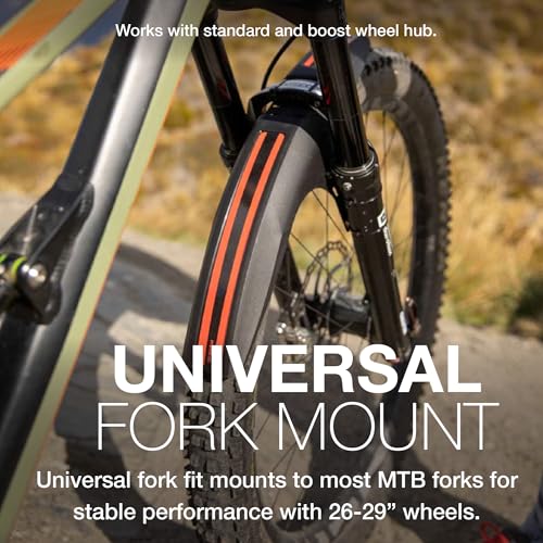 Zefal FM30 Front MTB Mudguard for 26-29 Inch Bikes, Lightweight & High Coverage