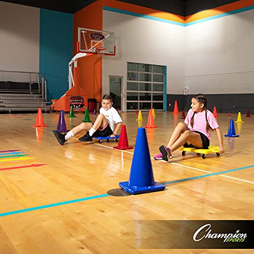 4 Inch High Visibility Vinyl Sports Training Cones - Orange