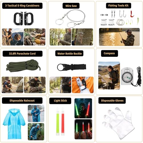 294-Piece Survival Kit with First Aid Gear & Emergency Tools