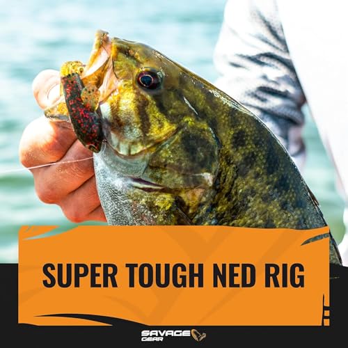 NED Goby Fishing Soft Bait - Green Pumpkin/Chartreuse, 2.75"