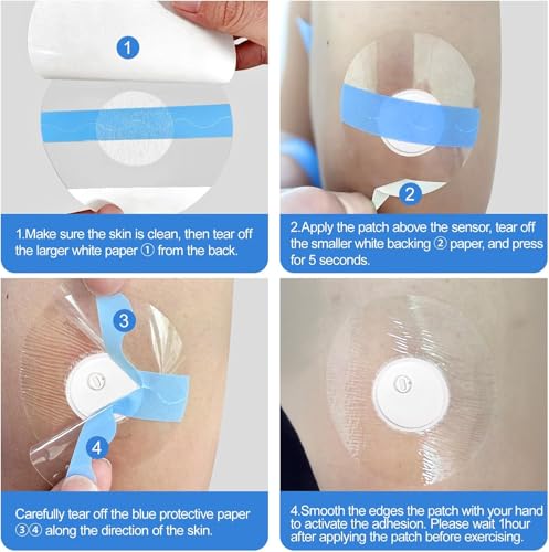 Freestyle Libre 3 Sensor Covers - 40 Pack, Waterproof & Hypoallergenic