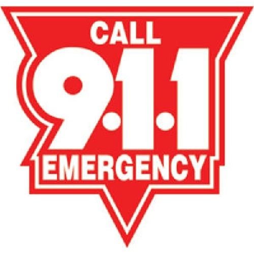 Emergency Call 911 Vinyl Sticker Decal - 4x4 Inches