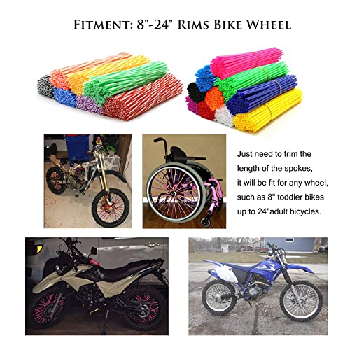 72 Pcs Pink Motorcycle Spoke Skin Covers - Wheel Decoration