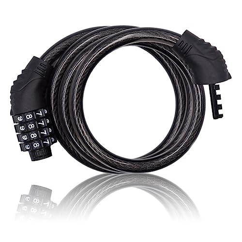 4-Digit Resettable Bike Lock Cable - 3 Feet Long Anti-Theft