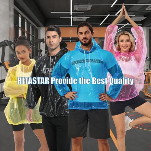 Sauna Suit for Men & Women - Long Sleeve Pullover with Hood - Black (L-3XL)