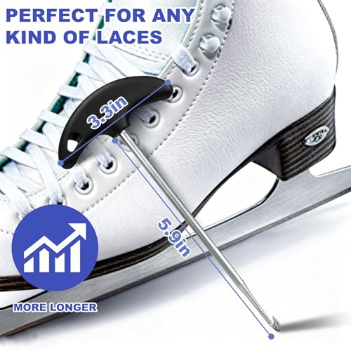 Premium Stainless Steel Skate Lace Tighteners - Silver 2-Pack