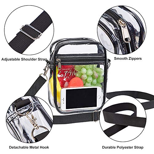 Clear Crossbody Purse Bag - Stadium Approved for Concerts, Festivals