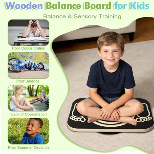 Kids Balance Board with Maze Labyrinth - Toddler Wobble & Coordination Trainer